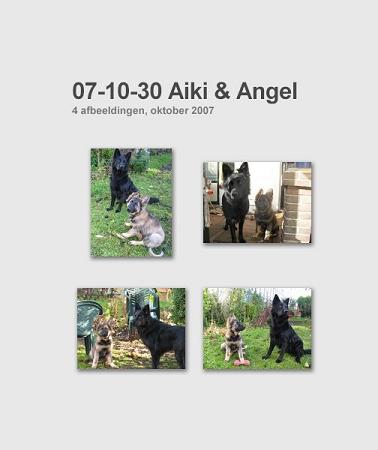 Aiki & Angel in de tuin